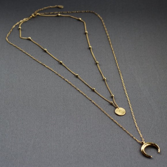 Necklace «AUTHENTICITY» / 100% stainless steel / gold version - Picture 3 of 9